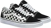 [Vans] Men's Old Skool Primary Check Casual Shoe, Black/White, Size US 16
