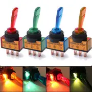 12V Light Illuminated Flick Toggle Switch Car Boat Dashboard Panel 28 RED