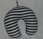 Black and White Squishy TRAVEL NECK PILLOW NEW Squashy Plane/Train/Bus/Beach/Car