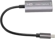 Video Capture Card, Video Recording Card, Video Capture Device, 4K 1080p60fps Audio Capture with Type-C Adapter Devices, for Gaming Live Streaming, Video Recorder