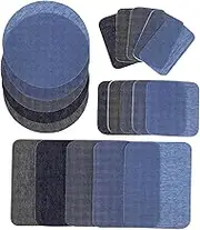 BATHVEVE 20Pcs Iron Patches for Jeans Multi Functional Repair Stickers Comfortable DIY Clothing Patches for Quick Mending and Decoration