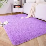 Plush Carpets Fluffy Ultra Soft Indoor Modern Area Rugs Living Room Play Mats for Children Bedroom Home Decor Nursery Rug,Purple,160X200cm