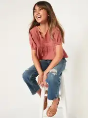 OLD NAVY ~ New! NWT Girl's 16 Plus ~ Medium High Rise Slouchy Straight Jeans b40