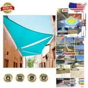 Breathable Turquoise Right Triangle Shade Sail 14' x 22' x 26.1' - UV Protection