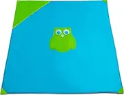 Munchkin Brica Go Play Portable Baby Travel Playmat, 58” x 58”, Blue/Green