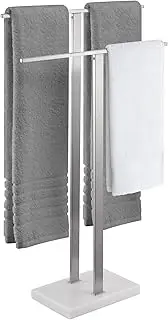 KES Standing Towel Rack 2-Tier Towel Rack Stand with Marble Base for Bathroom Floor SUS 304 Stainless Steel Brushed Finish, BTH217-2