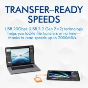 LaCie 4TB Rugged Mini USB 3.2 Gen 2 Portable USB-C SSD
