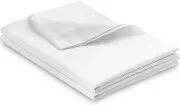 PLUSHY COMFORT Luxury Flat Sheets 1 Piece in White 100% Egyptian Cotton 800 Thread Count- King