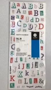 NEW in Pkg Creative Memories Fall In ABC/123 Designer Stickers- 2 sheets