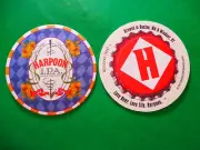 Beer Bar Coaster ~ HARPOON Brewery IPA = India Pale Ale ~ Windsor, VERMONT Brews