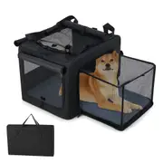 Costway Folding Pet Carrier Backpack Carry Bag w/Breathable Mesh Portable Dog Crate Travel Essentials