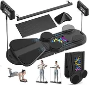 Pilates Boards, 6 in 1 Pilates Reformer Set for Home Workout, Multifunctional Portable and Foldable Abs Core Trainer Board for Women, Home Core Workout Equipment, Reformer Training Kit