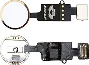Johncase Home Button Main Key Flex Ribbon Cable Assembly Replacement Part Compatible for iPhone 7/7 Plus and 8/8 Plus All Carriers (Gold)