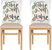 Covers for Chairs for Birthday Party Chair Cover for Dorm Desk Chair Set of 2 Removable Slipcovered Dining Chair Home Sweet Home