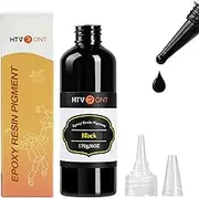 HTVRONT Black Resin Pigment Paste - 6 oz/170 g Opaque Pigment, Concentrated and Easy to Mix Epoxy Dye for Resin Coloring, Tables, Tumblers, Cells, Lacing