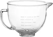 MOLIGOU Glass Mixing Bowl, 5 Quart Stand Mixer Bowl with Handle and Pour Spout