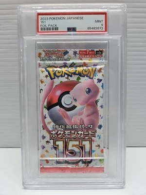 PSA 9 Mint Japanese 151 Foil Booster Pack 2023 Scarlet Violet Graded Pack