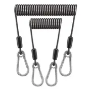 Fishing Safety Lanyard, Retractable Coiled Tether Carabiner Multipurpose Tool