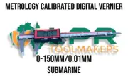 Digital Caliper - WATERPROOF Series Metrology Calibrated 0-150mm-0.01mm/0.0005"