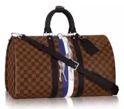 LOUIS VUITTON Keepall Bandouliere 45 Chapman Brothers Damier Savane LE RECEIPT