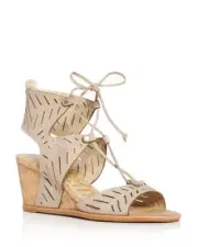 Dolce Vita Langly Perforated Lace Up Cork Wedge Sandals $140 Size 11