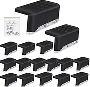 Solar Deck Lights Outdoor Led 18 Pack,Outdoor Lights Waterproof Solar Step Lights for Step, Yard, Fence, Patio(Warm White)
