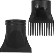 2Pcs Hair Dryer Nozzle Attachment Heat Resistant Diffuser Concentrator for All Hair Enhance Curls Reduce Frizz Compatible with Brands