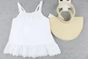 Max Studio Kids Top Skirt set w/ Headband Purse White Size M 7/8