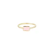 Ivy Ring in Sterling Silver with Rose Quartz Stone - Shiny Finish Jewellery Australia