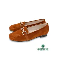在飛比找Yahoo奇摩購物中心優惠-GREEN PINE輕奢品味絨布懶人跟鞋淺棕色(001282