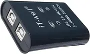 KESOTO USB Printer Sharing Device Data Transfer Splitter Manual Switch Hub 2 in 1 Out for 2 Computers Share 1 USB Devices, Mouse, Keyboard, Scanner, Printer, Black