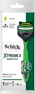 Schick - Xtreme 3 Sensitive for Men | Disposable Razor | 1 Pack | with Aloe |...