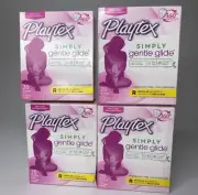 4x Playtex Gentle Glide 360 Plastic Tampons Unscented Regular 20 Count 80 Total