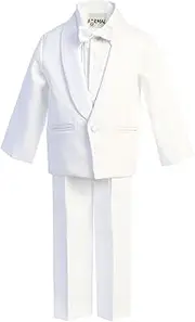 [Formal Dude] Made in USA Newborn and Toddler Tuxedo - Infant Boy Baby Suit - Little Boys Tux Kids - Trajes para Bebes Niño