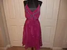 NWT ANTHROPOLOGIE GIRLS FROM SAVOY GULL WING DRESS PLUM/PRUNE COMBO SIZE 2