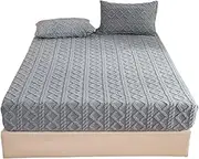 Elastic Bed Sheets - Shrinkage Elastic Spreadsheet, Plush Winter Protection Cover | Fade Resistant Warm Bedspread with 360-Degree High-Elastic Band, Velvet Bed Sheet Winter Elastic Comfort for Home