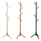 Wooden Coat Rack Simple with 8 Hooks Coat Tree Rack for Home Bedroom Hallway