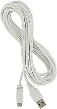DollaTek 3M extra long USB Power Cable for Wii U GamePad (10 feet / 3 meter) - White