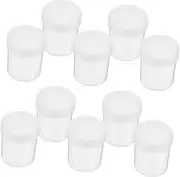 GLEAVI 10pcs Mini Plastic Jars Lids 150ml Wide Mouth Storage Jars for Body Butter Airtight Sealing for Travel Outdoor Use
