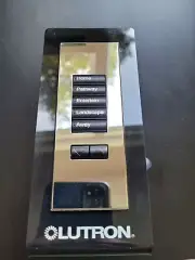 Lutron HQWAS-B with engraved LFS-W5BRL-BC HomeWorks QS Wired Signature Series Ke