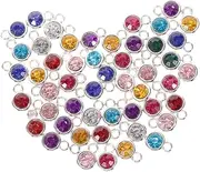 [Hohopeti] Gemstone Dangle Charms Pendant Kit 60pcs Beads Jewelry Making Charms for Necklace Bracelet