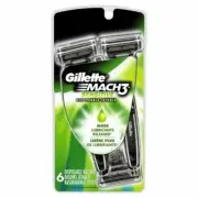 Gillette Mach 3 Sensitive Disposable Razors Pack of 6