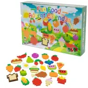 Classic Bricks Advent Calendar, Building Block Toy, Fun Food Theme - 334 Pieces