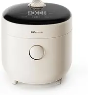 Portable Rice Cooker Multi-functional Rice Cooker 5-Cup Electric Rice Cooker, 1.6L, 9.5-hour Reservation &Keep Warm Cooker, Suitable for 1-2 People White