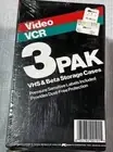 VHS Beta Storage Cases 3-Pack Video VCR Labels (Sealed) "New" KMART Black NOS
