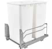 Rev-A-Shelf 53WC-217SG-A Double 35/50 Quart Under Mount Waste Container Kit