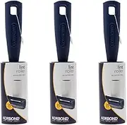 Korbond 3 Pack Lint Rollers – 105 Sticky Easy to Peel Paper Sheets - Suitable for All Fabric Types