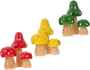 VANZACK 3 Sets Decorative Mushroom Ornaments Realistic Miniature Bonsai Figurines Unique Potted Planter Decor for Micro Landscapes Fine Craftsmanship Delicate Details