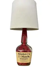 Maker’s Mark Kentucky Bourbon Whiskey Bar Bottle TABLE LAMP. Custom Made