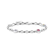 Buy Silver Cosmic Bracelet with round elements and various stones by Thomas Sabo online - THOMAS SABO Australia